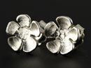 petal stud earrings in pure silver